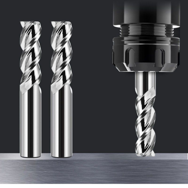 3 флейты Плоский конец Mill Cutter зеркальное полирование не покрытое для обработки алюминия